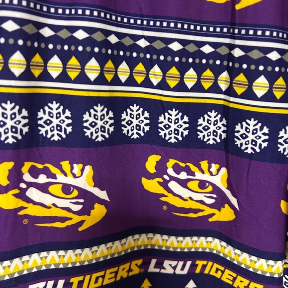 LSU Tigers Men's Medium Winter Holiday Pajama Bottoms Fandom Christmas - Picture 5 of 9